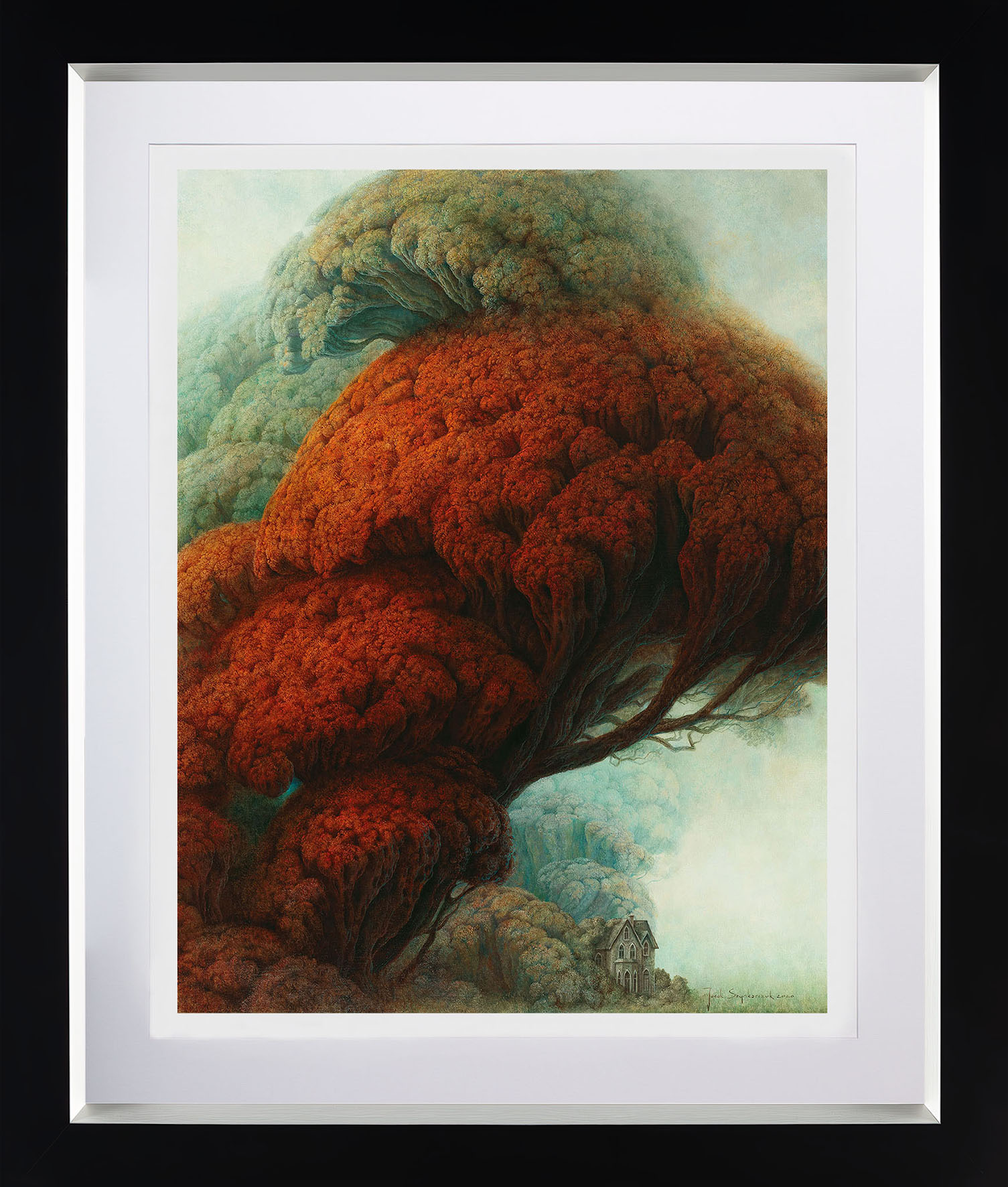 Jacek Szynkarczuk - reprodukcja obrazu "Dom pod czerwonym drzewem"