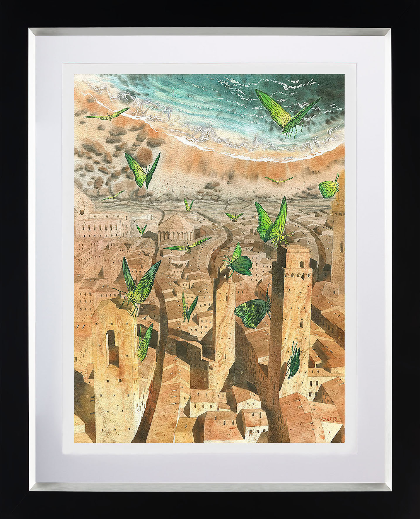 Grzegorz Wróbel - reprodukcja obrazu "Miasto. Góra"