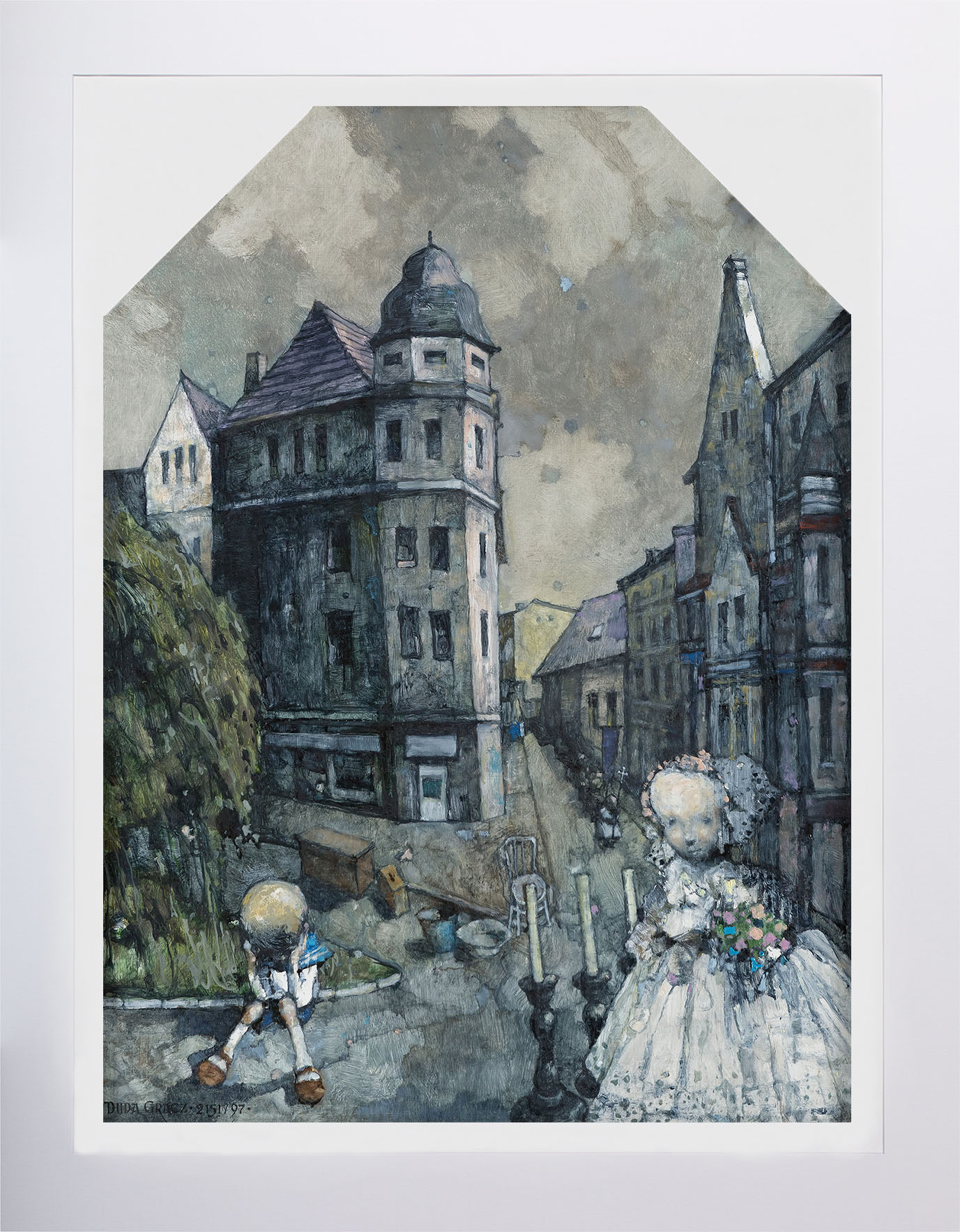 Jerzy Duda-Gracz - reprodukcja obrazu "Tryptyk | Mikołów | R. Wojaczkowi"